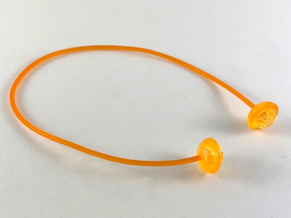 Clikits Cord, Jelly String 168mm with 2 Trans-Light Orange Caps Top Attachment