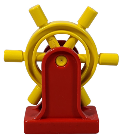 Duplo Boat Helm / Ship's Wheel with Red Support (4658 / 4657)