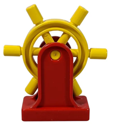 Duplo Boat Helm / Ship's Wheel with Red Support (4658 / 4657)
