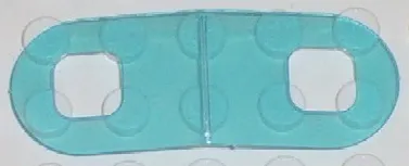 Clikits Plastic, Rectangle 1 7/8 x 5 with Rounded Corners and 2 Holes