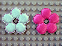 Clikits, Icon Accent Cloth Puffy Flower 5 Petals 4 1/8 x 4 1/8
