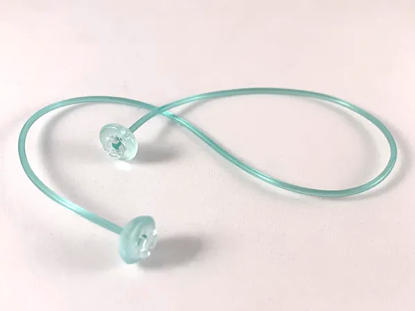 Clikits Cord, Jelly String 240mm with 2 Trans-Aqua Caps Top Attachment