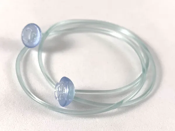 Clikits Cord, Jelly String 384mm with 2 Trans-Medium Blue Caps Top Attachment