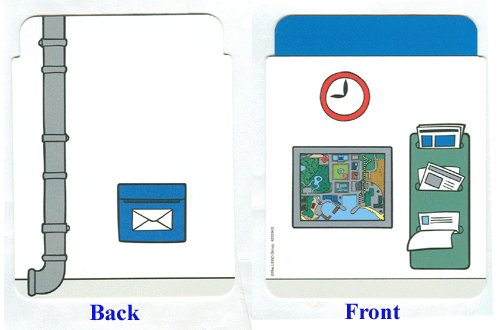 Plastic Backdrop for Set 4691 with Clock and Map