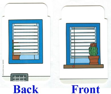Plastic Backdrop for Set 4691 with Window and Plant
