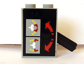 Pneumatic Switch with Top Studs with Grabber Lever Control Pattern (Sticker) - Set 8443