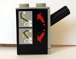 Pneumatic Switch with Top Studs with Arm Lever Control Pattern (Sticker) - Set 8443