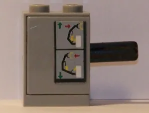 Pneumatic Switch with Top Studs with Arm Lever Control Pattern (Sticker) - Set 8868