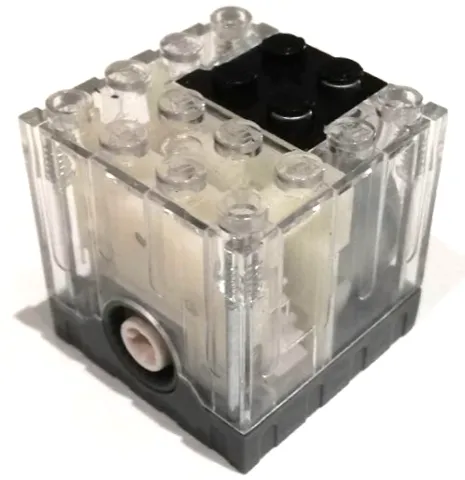 Electric, Motor 9V 4 x 4 x 3 1/3 with Black Conducting Plate and Dark Bluish Gray Base