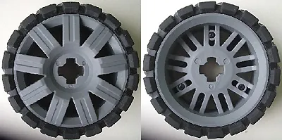 Wheel 72 x 34 with Black Tire 94 x 40 Balloon Offset Tread