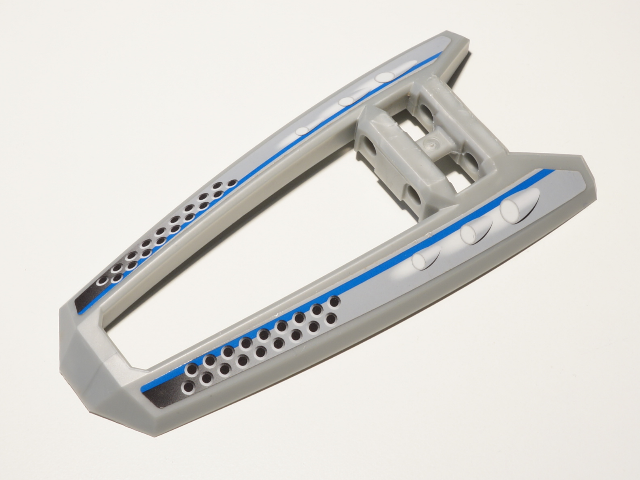 Technic, Panel RC Car Panel Flexible Middle with Blue Lines, Holes and Lights Pattern (Stickers) - Set 8369-2