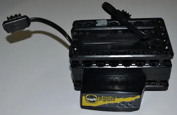 Electric RC Racer Battery Box / Receiver Unit with 'DIRT CRUSHER', Yellow Crack and Holes Pattern on both Sides (Stickers) - Set 8369-1