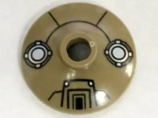 Dish 2 x 2 Inverted (Radar) with Machinery Pattern (Dalek Head)
