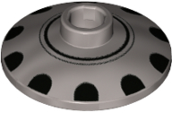 Dish 2 x 2 Inverted (Radar) with Black Circles and Dots Hubcap Pattern
