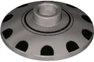 Dish 2 x 2 Inverted (Radar) with Black Circles and Dots Hubcap Pattern