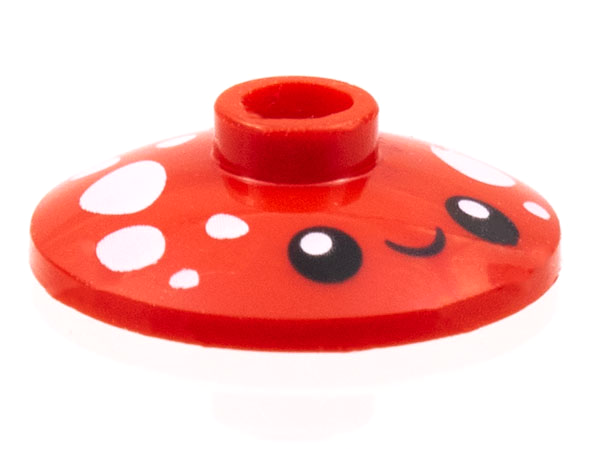 Dish 2 x 2 Inverted (Radar) with White Spots, Black Eyes and Grin Pattern