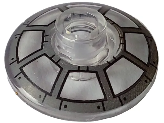 Dish 2 x 2 Inverted (Radar) with Black and Dark Bluish Gray Radial Cockpit Window Pattern