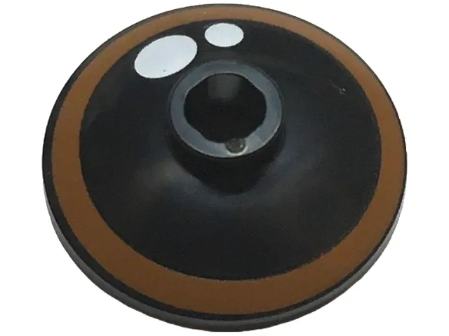 Dish 2 x 2 Inverted (Radar) with Eye with Dark Orange Iris and White Glints Pattern (The Lion King Young Simba)