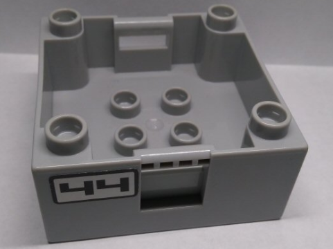 Duplo Container Box 4 x 4 with Studs on Corners with Black '44' Pattern on Both Sides (Stickers) - Set 7840