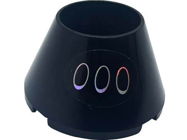 Cone 4 x 4 x 2 Hollow No Studs with 3 Iridescent Mirrored Ovals Pattern (Sticker) - Set 41713