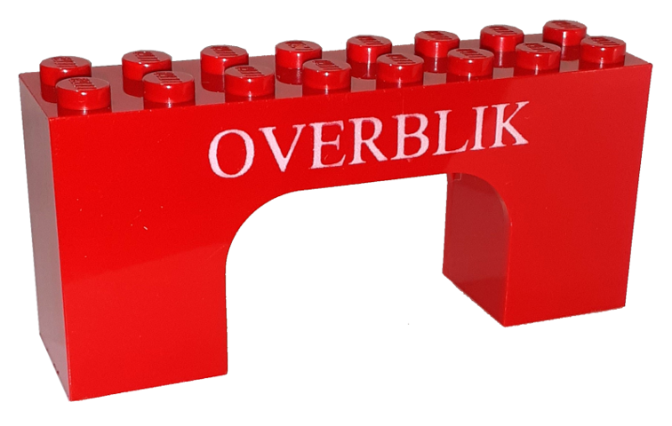 Arch 2 x 8 x 3 with White 'OVERBLIK' Pattern