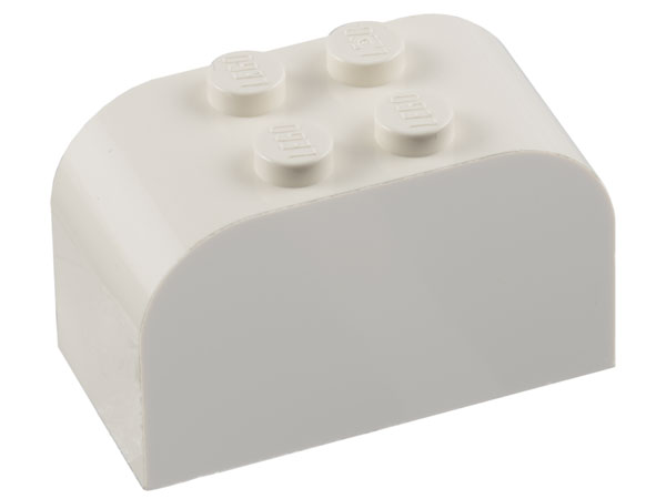 Slope, Curved 4 x 2 x 2 Double with 4 Studs