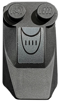 Slope, Curved 3 x 2 x 2/3 with Two Studs, Wing End with Dark Bluish Gray and Black Lines in Curved Panel Pattern (Sticker) - Set 76190