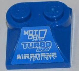 Slope, Curved 2 x 2 x 2/3 with 2 Studs and Curved Sides with 'MOTOR PARTS', 'TURBO Load' and 'AIRBORNE spoilers' Pattern (Sticker) - Set 8126