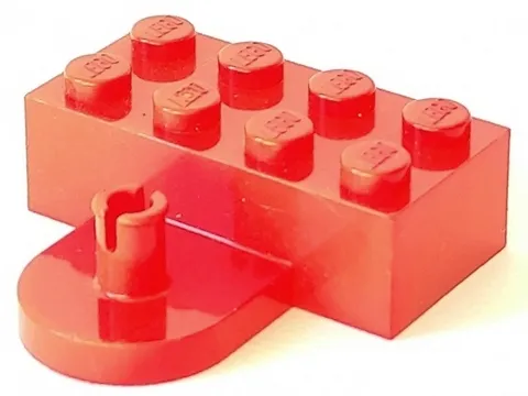 Brick, Modified 2 x 4 with Coupling, Male - Short Pin and Flat Wall