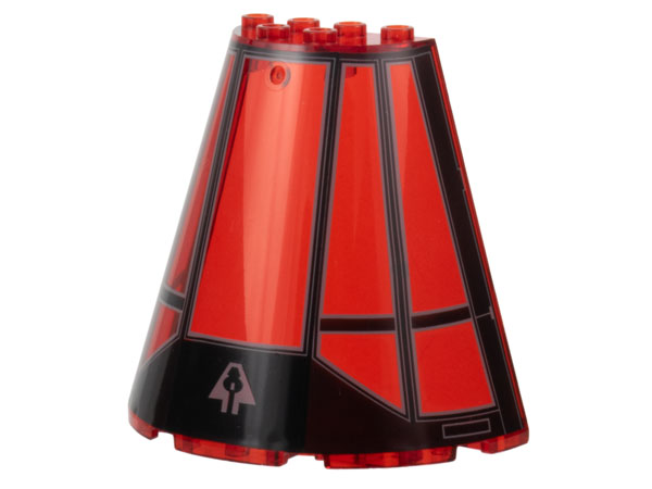 Cone Half 8 x 4 x 6 with Millennium Falcon Cockpit Pattern 4