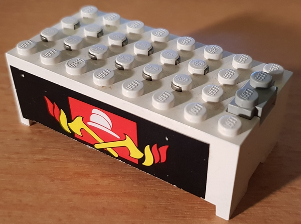 Electric 9V Battery Box Small without Battery Cover with Fire Pattern on Both Sides (Stickers) - Set 6480