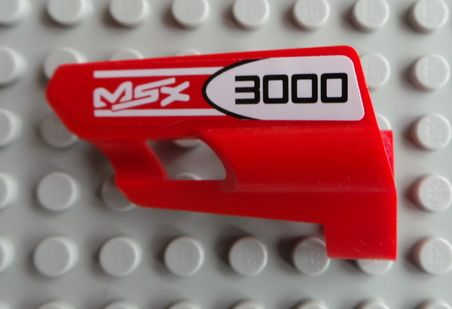 Technic, Panel Fairing #24 Small Short, Small Hole, Side B with 'MSX 3000' Pattern (Sticker) - Set 8682