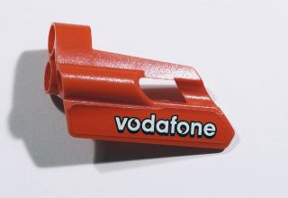 Technic, Panel Fairing #24 Small Short, Small Hole, Side B with 'vodafone' Pattern (Sticker) - Set 8674