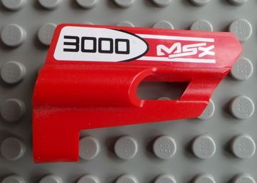Technic, Panel Fairing #25 Small Short, Small Hole, Side A with '3000 MSX' Pattern (Sticker) - Set 8682