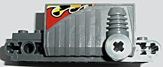 Pullback Motor 9 x 4 x 2 2/3 with Flame and Checkered Pattern on Both Sides (Stickers) - Set 8648