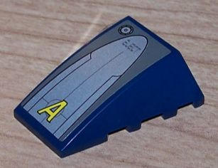 Wedge 4 x 4 Triple Curved No Studs with Agents Logo Pattern (Sticker) - Set 8630