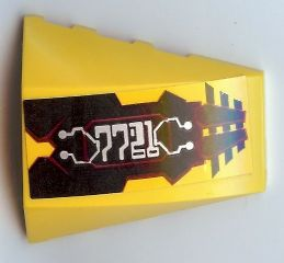 Wedge 4 x 4 Triple Curved No Studs with Silver '7721' and Circuitry Pattern (Sticker) - Set 7721