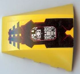 Wedge 4 x 4 Triple Curved No Studs with Circuitry Pattern (Sticker) - Set 7721