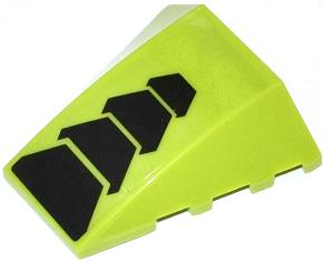 Wedge 4 x 4 Triple Curved No Studs with Black Trapezoids Pattern (Sticker) - Set 70702