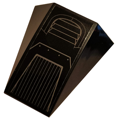 Wedge 4 x 4 Triple Curved No Studs with Flat Silver Air Vents Pattern (Sticker) - Set 76120