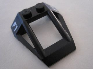 Windscreen 4 x 4 x 1 Roll Cage with Silver 'F1' Pattern on Both Sides (Stickers) - Set 8495