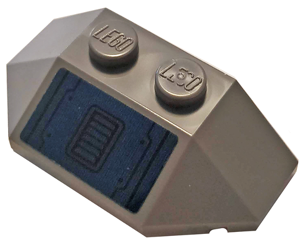 Wedge 2 x 4 Triple with Dark Blue Hull Plate with Vent Pattern (Sticker) - Set 76144