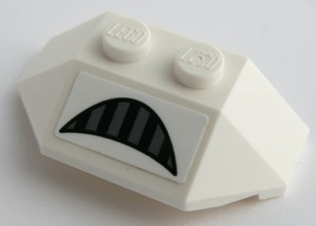 Wedge 2 x 4 Triple with Black and Dark Bluish Gray Vent Pattern (Sticker) - Set 75305