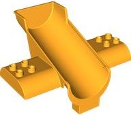 Duplo Slide Straight 8 x 10 x 5 with Closed Top End and 3 x 4 Curved Side Supports