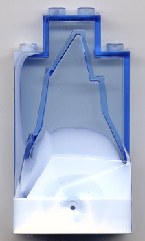 Rock Panel 2 x 4 x 6 with Marbled White Pattern (Streak Up Left Side)