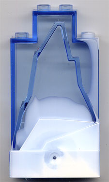 Rock Panel 2 x 4 x 6 with Marbled White Pattern (Streak Up Right Side)