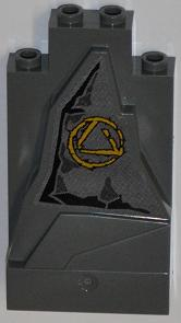 Rock Panel 2 x 4 x 6 with Atlantis Triangle Logo on Rock Pattern (Sticker) - Set 7985