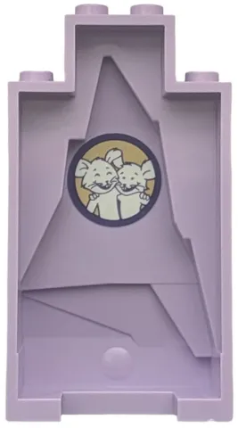 Rock Panel 2 x 4 x 6 with White Rabbits on Inside Pattern (Sticker) - Set 41177