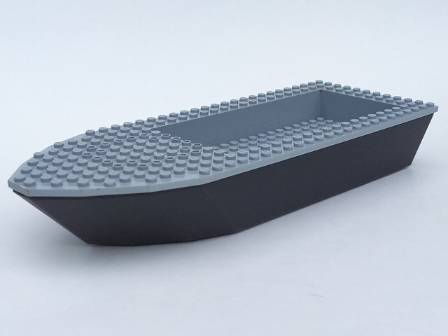 Boat, Hull Unitary 32 x 12 x 4, Base with Light Bluish Gray Boat Hull Unitary 32 x 12 x 4, Top (47859 / 47858)