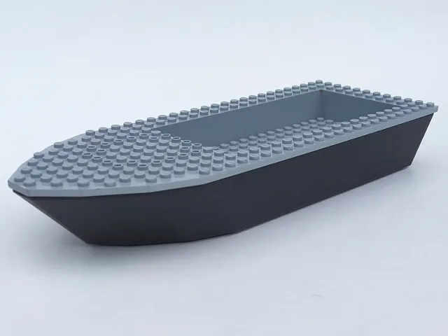 Boat, Hull Unitary 32 x 12 x 4, Base with Light Bluish Gray Boat Hull Unitary 32 x 12 x 4, Top (47859 / 47858)